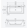 Excellent Heaven SLIM – Obdĺžniková akrylátová vaňa do kúpeľne 170 × 75 cm s odtokovým setom FLOW Black Mat (WAEX.HEV17BMS)
