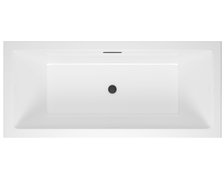 Excellent Heaven SLIM – Obdĺžniková akrylátová vaňa do kúpeľne 170 × 75 cm s odtokovým setom FLOW Black Mat (WAEX.HEV17BMS)