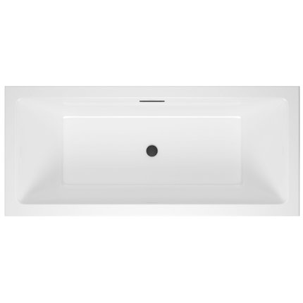 Excellent Heaven SLIM – Obdĺžniková akrylátová vaňa do kúpeľne 170 × 75 cm s odtokovým setom FLOW Black Mat (WAEX.HEV17BMS)