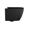 Besco ASPEN MATT BLACK WC misa závesná Rimless 49,5 x 36,5 x 33 cm so sedátkom #ZAS-C-DAC