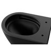 Besco ASPEN MATT BLACK WC misa závesná Rimless 49,5 x 36,5 x 33 cm so sedátkom #ZAS-C-DAC