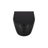 Besco ASPEN MATT BLACK WC misa závesná Rimless 49,5 x 36,5 x 33 cm so sedátkom #ZAS-C-DAC