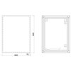 Home SOLID WHITE zrkadlo s LED osvetlením 60 x 80 cm