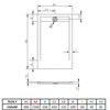 Radaway Teos F sprchová vanička z mramorového zlepenca 150 x 90 x 4 cm HTF15090-74