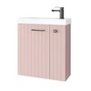 Kúpeľňová skrinka Nook set s umývadlom 55 cm ružová matná 010-SU55-11+TR41366