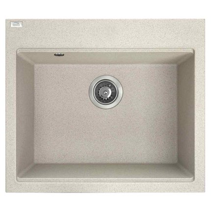 Laveo TAU jednokomorový granitový drez 57 x 50 cm, bež SBT_410Y