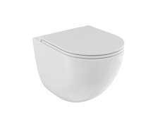 Besco ASPEN ERGO WHITE WC misa závesná Rimless 49,5 x 36 x 39 cm so sedátkom #ZASE-B-DAB