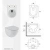 Besco ASPEN ERGO WHITE WC misa závesná Rimless 49,5 x 36 x 39 cm so sedátkom #ZASE-B-DAB