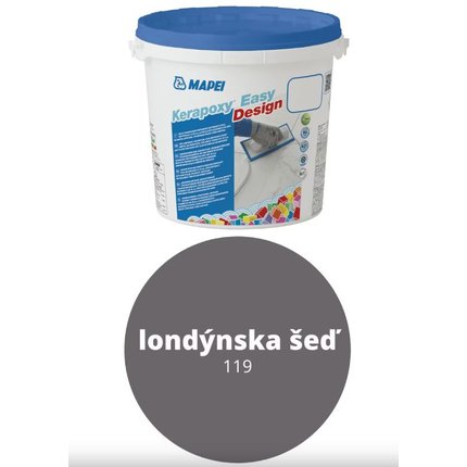 MAPEI KERAPOXY Easy Design EPOXIDOVÁ ŠKÁROVACIA HMOTA 3 kg 119 londýnska šeď