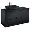 Elita SPLIT skrinka pod umývadlo 120 cm 2S + kôš, black matt 168167