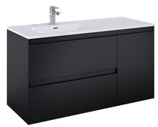 Elita SPLIT skrinka pod umývadlo 120 cm 2S + kôš, black matt 168167