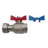 Land priamy guľový ventil s polovičným pripojením a tlmivkou pre kotol 1/2" x 1/2", ZKWSP-15WW