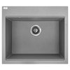 Laveo TAU jednokomorový granitový drez 57 x 50 cm, sivý SBT_510Y