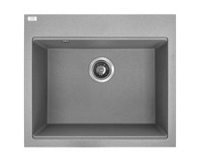 Laveo TAU jednokomorový granitový drez 57 x 50 cm, sivý SBT_510Y