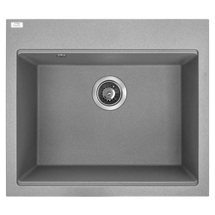 Laveo TAU jednokomorový granitový drez 57 x 50 cm, sivý SBT_510Y