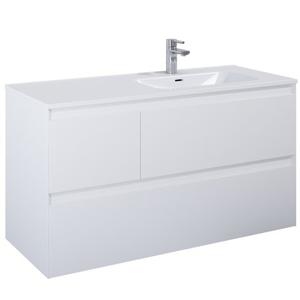 Elita SPLIT skrinka pod umývadlo 120 cm 3S, biela lesklá 169096