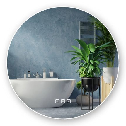 LED zrkadlo s priemerom 80 cm ROUND BLUETOOTH, HOM-06528