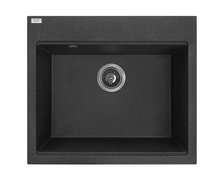 Laveo TAU jednokomorový granitový drez 57 x 50 cm, čierny SBT_710Y