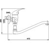 Novaservis METALIA 55 paneláková vodovodná batéria bez príslušenstva 100 mm, chróm 55033/1,0