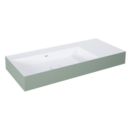 Elita Level ľavé nástenná umývadlo Solid Surface 100,5x45,5 cm White Matt/Sage Matt RE041461220890