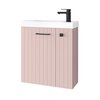 Kúpeľňová skrinka Nook set s umývadlom 55 cm ružová matná 010-SU55-12+TR41366