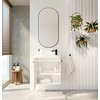 Kúpeľňová skrinka Nook set s umývadlom 55 cm ružová matná 010-SU55-12+TR41366