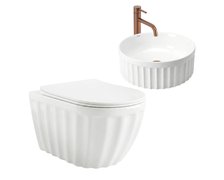 Rea DUO set WC misa závesná so sedátkom a umývadlo C3005 + U3602