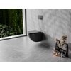 Besco ASPEN ERGO MATT BLACK WC misa závesná Rimless 49,5 x 36 x 39 cm so sedátkom #ZASE-C-DAC