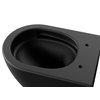 Besco ASPEN ERGO MATT BLACK WC misa závesná Rimless 49,5 x 36 x 39 cm so sedátkom #ZASE-C-DAC