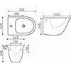 Novoterm Tulip závesný bidet 52 x 36,5 cm Tu-15