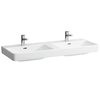 LAUFEN PRO S keramické dvojumývadlo, s 2 otvormi pre 2 batérie 120 x 46 cm biele LCC H8149664001041