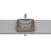 Roca INSPIRA Square FINECERAMIC® umývadlo na dosku 37 x 37 cm, café A32753R660