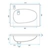 Rea SELENA 60 konglomerátové umývadlo zápustné 61 x 46,5 cm U6020