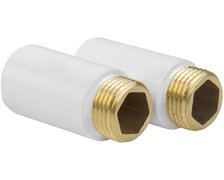 Land PREDĹŽENIE 1/2" - 60 mm Biele 2ks v komplete BI.P15.60.KPL