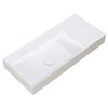 Elita Level ľavé nástenná umývadlo Solid Surface 100,5x45,5 cm White Matt/Fume Matt RE041461226190