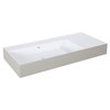 Elita Level ľavé nástenná umývadlo Solid Surface 100,5x45,5 cm White Matt/Fume Matt RE041461226190
