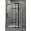Radaway IDEA BLACK KDS FACTORY obdĺžnikový sprchový kút 150 x 120 x 205 cm 10115150-54-01R+10117120-01-01+Factory