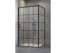 Radaway IDEA BLACK KDS FACTORY obdĺžnikový sprchový kút 150 x 120 x 205 cm 10115150-54-01R+10117120-01-01+Factory