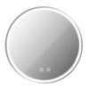 LED zrkadlo s priemerom 70 cm MMJ, brúsená oceľ HOM-06506