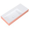 Elita Level ľavé nástenná umývadlo Solid Surface 100,5x45,5 cm White Matt/Pink Matt RE041461226020