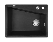 Laveo GRENADA granitový drez 60 x 48 cm, čierny SBG_710T