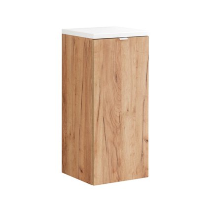 Comad Capri oak 811A FSC kúpeľňová skrinka 35 x 80 cm zlatý kraft dub/biela lesklá