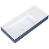 Elita Level ľavé nástenná umývadlo Solid Surface 100,5x45,5 cm White Matt/Navy Blue Matt RE041461226210