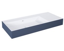 Elita Level ľavé nástenná umývadlo Solid Surface 100,5x45,5 cm White Matt/Navy Blue Matt RE041461226210