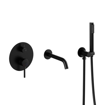 Besco VEO 3-otvorová podomietková vaňová batéria čierna matná BW-VSP-CZ