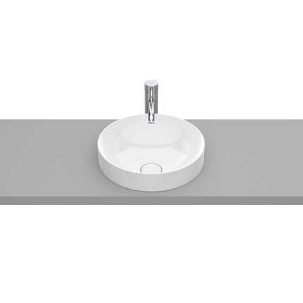 Roca INSPIRA Round FINECERAMIC ® umývadlo na dosku 37 x 37 cm, biele A32752R000