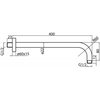 Valvex ROUND Nástenné sprchové rameno, dĺžka 40 cm, chróm 2448460