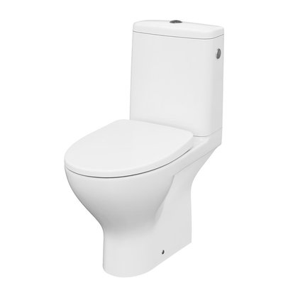 Cersanit MODUO 43 - WC kombi zadný odpad 3/5 CLEAN ON + WC sedátko duroplast SLIM, Biela, K116-036