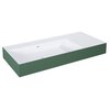 Elita Level ľavé nástenná umývadlo Solid Surface 100,5x45,5 cm White Matt/Green Matt RE041461226200
