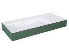 Elita Level ľavé nástenná umývadlo Solid Surface 100,5x45,5 cm White Matt/Green Matt RE041461226200